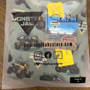 Soul Baby x Monster Jam Bamboo Grave Digger NWT